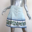 Philosophy di Alberta Ferretti Pleated Skirt Blue Floral Print Gingham Size US 2