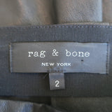 Rag & Bone Chatel Side-Zip Leather Leggings Black Size 2