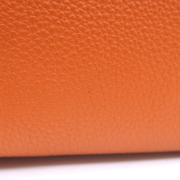 Hermes 2005 Kelly Retourne 32 Bag Orange Togo Leather Palladium Hardware