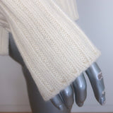 Veronica Beard Viori Striped Mock Neck Sweater Ivory/Black Size Medium