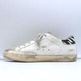 Golden Goose Superstar Zebra & Leopard Print Sneakers White Leather Size 39
