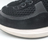 Chanel 22P CC Low Top Sneakers Black Mesh & Suede Size 37