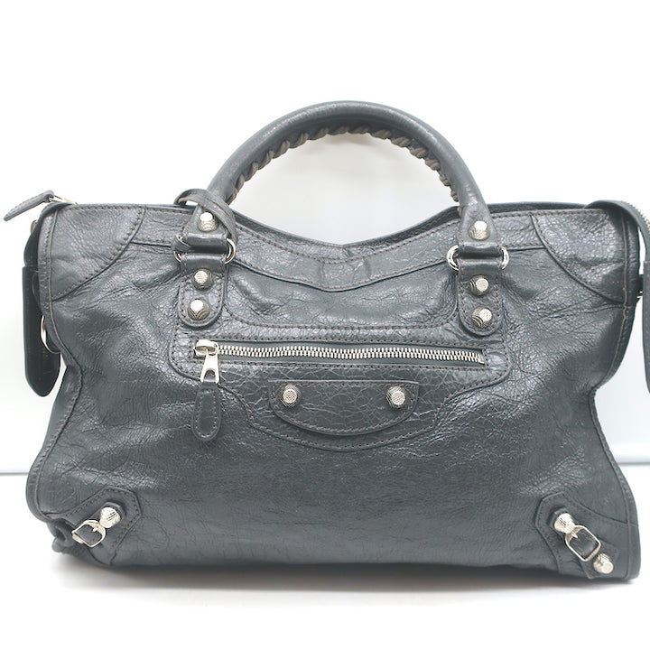 Balenciaga Giant 12 City Bag Dark Gray Leather Medium Tote