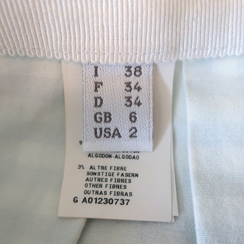 Philosophy di Alberta Ferretti Pleated Skirt Blue Floral Print Gingham Size US 2