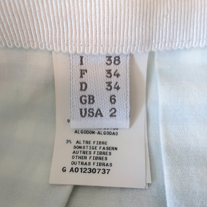 Philosophy di Alberta Ferretti Pleated Skirt Blue Floral Print Gingham Size US 2