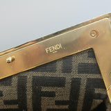 Fendi First Small Crossbody Bag Black Leather Clutch