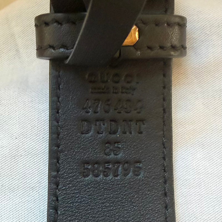 Gucci GG Marmont Animal Studs Matelasse Mini Belt Bag Black Leather Size 85