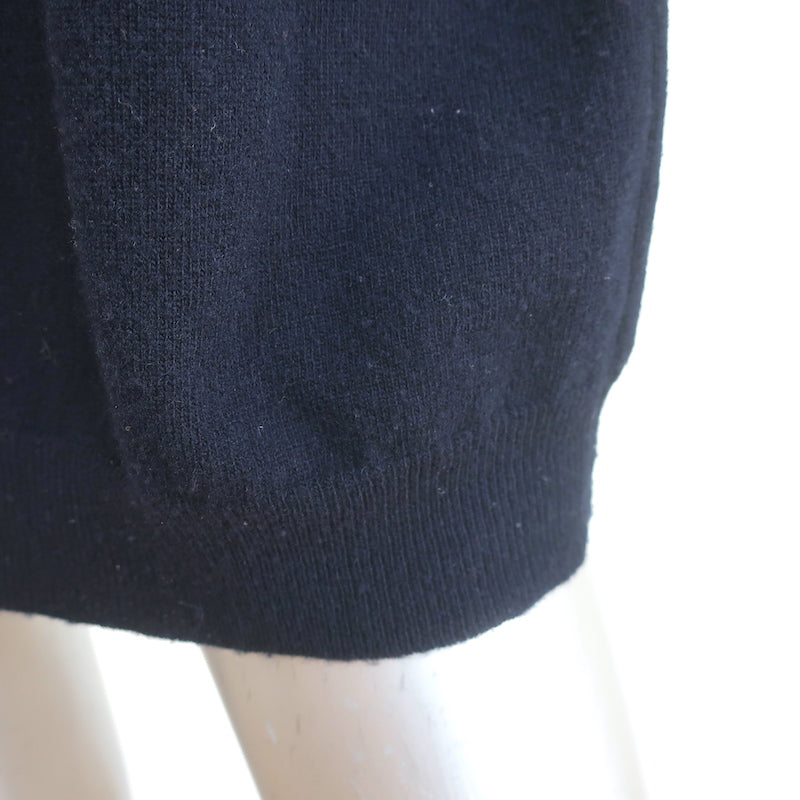 Stella McCartney Eagle Jacquard Crewneck Sweater Navy Virgin Wool Size 36