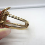 Oscar de la Renta Flower Cuff Bracelet Gold-Plated