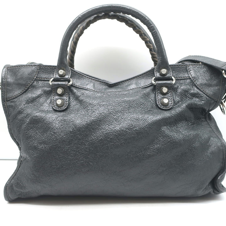 Balenciaga Giant 12 City Bag Dark Gray Leather Medium Tote