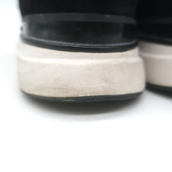 Chanel 22P CC Low Top Sneakers Black Mesh &amp; Suede Size 37