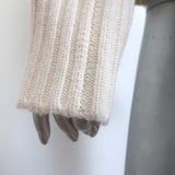 Veronica Beard Viori Striped Mock Neck Sweater Ivory/Black Size Medium