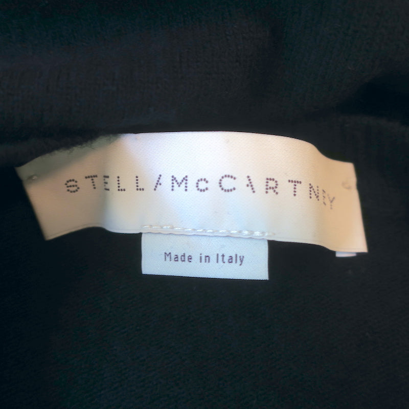 Stella McCartney Eagle Jacquard Crewneck Sweater Navy Virgin Wool Size 36