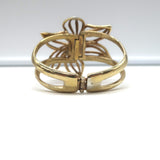 Oscar de la Renta Flower Cuff Bracelet Gold-Plated
