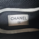 Chanel 22P CC Low Top Sneakers Black Mesh & Suede Size 37