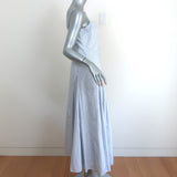 J.Crew Button-Down Maxi Dress White/Blue Striped Cotton Poplin Size 6