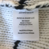 Veronica Beard Viori Striped Mock Neck Sweater Ivory/Black Size Medium