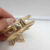 Oscar de la Renta Flower Cuff Bracelet Gold-Plated