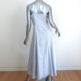 J.Crew Button-Down Maxi Dress White/Blue Striped Cotton Poplin Size 6