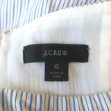 J.Crew Button-Down Maxi Dress White/Blue Striped Cotton Poplin Size 6