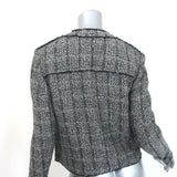 Isabel Marant Etoile Laura Zip-Up Tweed Jacket Black & Gray Wool-Blend Size 36