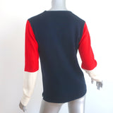 Perfect Moment Powder Intarsia Sweater Red/White/Navy Wool Size Medium