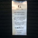 G. Label by goop Foster Ribbed Puff Sleeve Cardigan Black Wool Size Medium