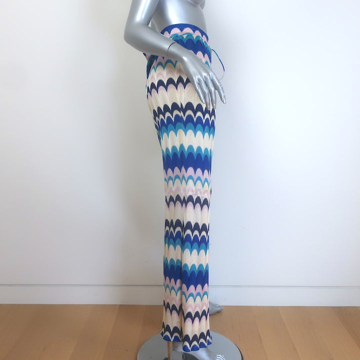 Alexis Dixion Wide Leg Pants Blue Waves Knit Size Small