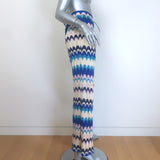Alexis Dixion Wide Leg Pants Blue Waves Knit Size Small