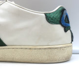 Gucci Ace Floral-Embroidered Low Top Sneakers White Leather Size 37