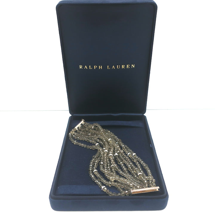 Ralph Lauren Beaded Multi Strand Bracelet Gray