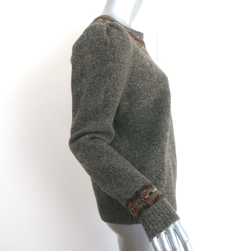 Polo Ralph Lauren Fair Isle Sweater Olive Brown Wool-Blend Size Large