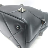 Valentino Small Roman Stud The Handle Bag Black Leather Chain Strap Crossbody