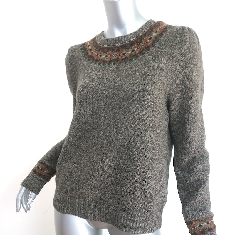 Polo Ralph Lauren Fair Isle Sweater Olive Brown Wool-Blend Size Large