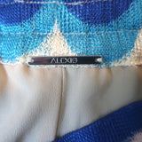 Alexis Dixion Wide Leg Pants Blue Waves Knit Size Small