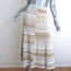 Jonathan Simkhai Louise Striped Midi Skirt Beige Rib Knit Size Extra Small NEW