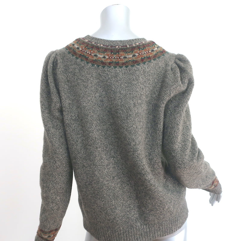 Polo Ralph Lauren Fair Isle Sweater Olive Brown Wool-Blend Size Large