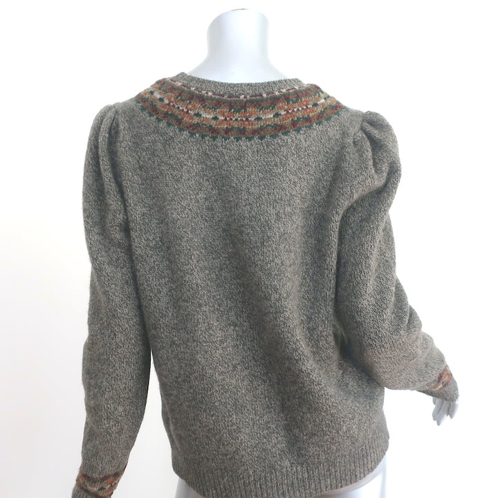 Polo Ralph Lauren Fair Isle Sweater Olive Brown Wool-Blend Size Large