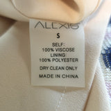 Alexis Dixion Wide Leg Pants Blue Waves Knit Size Small