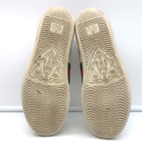 Gucci Ace Floral-Embroidered Low Top Sneakers White Leather Size 37