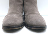 Balenciaga Wingtip Chelsea Boots Gray Suede Size 39.5 Flat Ankle Boots