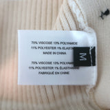 Proenza Schouler Rachel Side-Button Striped Rib Knit Midi Dress Ecru Size Medium