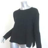 Jenni Kayne Everyday Crewneck Sweater Black Wool-Cashmere Size Large
