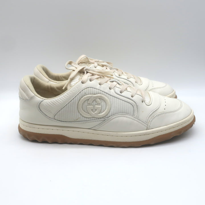 Gucci MAC80 GG Low Top Sneakers Ecru Leather Size 9