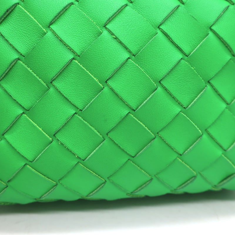 Bottega Veneta Mini Loop Camera Bag Parakeet Green Intrecciato Leather