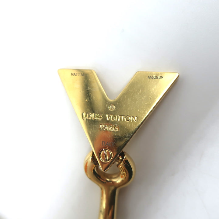 Louis Vuitton Essential V Chain Link Bracelet Gold &amp; Silver Plated Brass