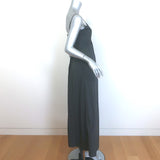 Jenni Kayne Alyssandra Empire Waist Maxi Dress Charcoal Taffeta Size Extra Small