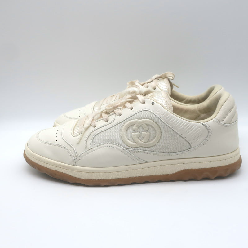 Gucci MAC80 GG Low Top Sneakers Ecru Leather Size 9