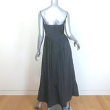 Jenni Kayne Alyssandra Empire Waist Maxi Dress Charcoal Taffeta Size Extra Small
