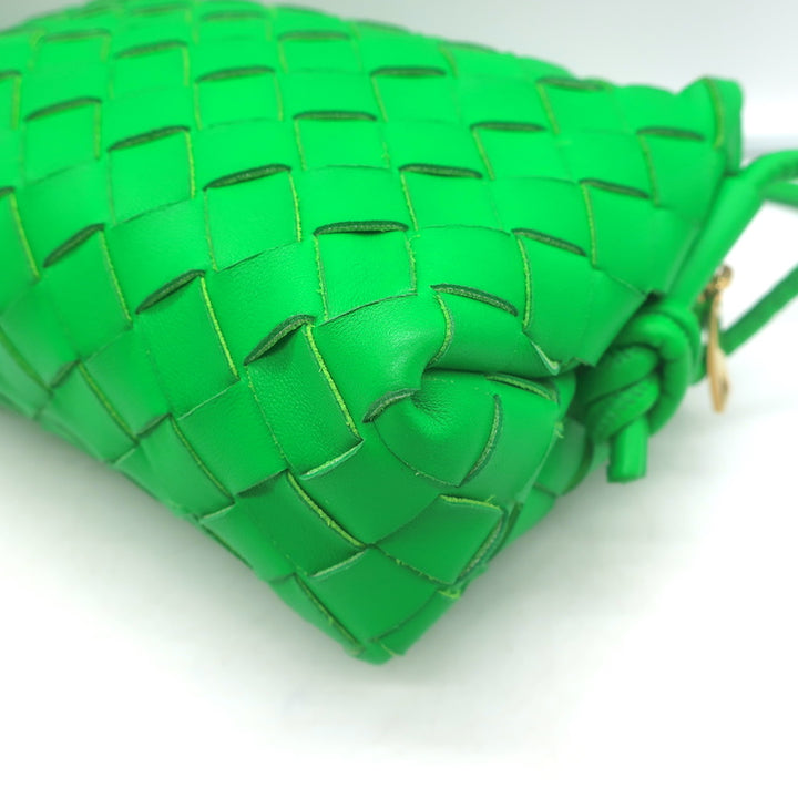 Bottega Veneta Mini Loop Camera Bag Parakeet Green Intrecciato Leather